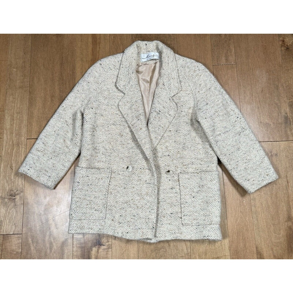 Mayfair Of California USA Vintage Mohair Knit Blazer Jacket Womens Size 14